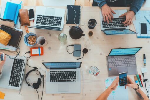 Startup team workspace